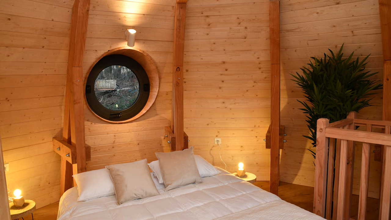 The porthole windows creates a nautical modern style