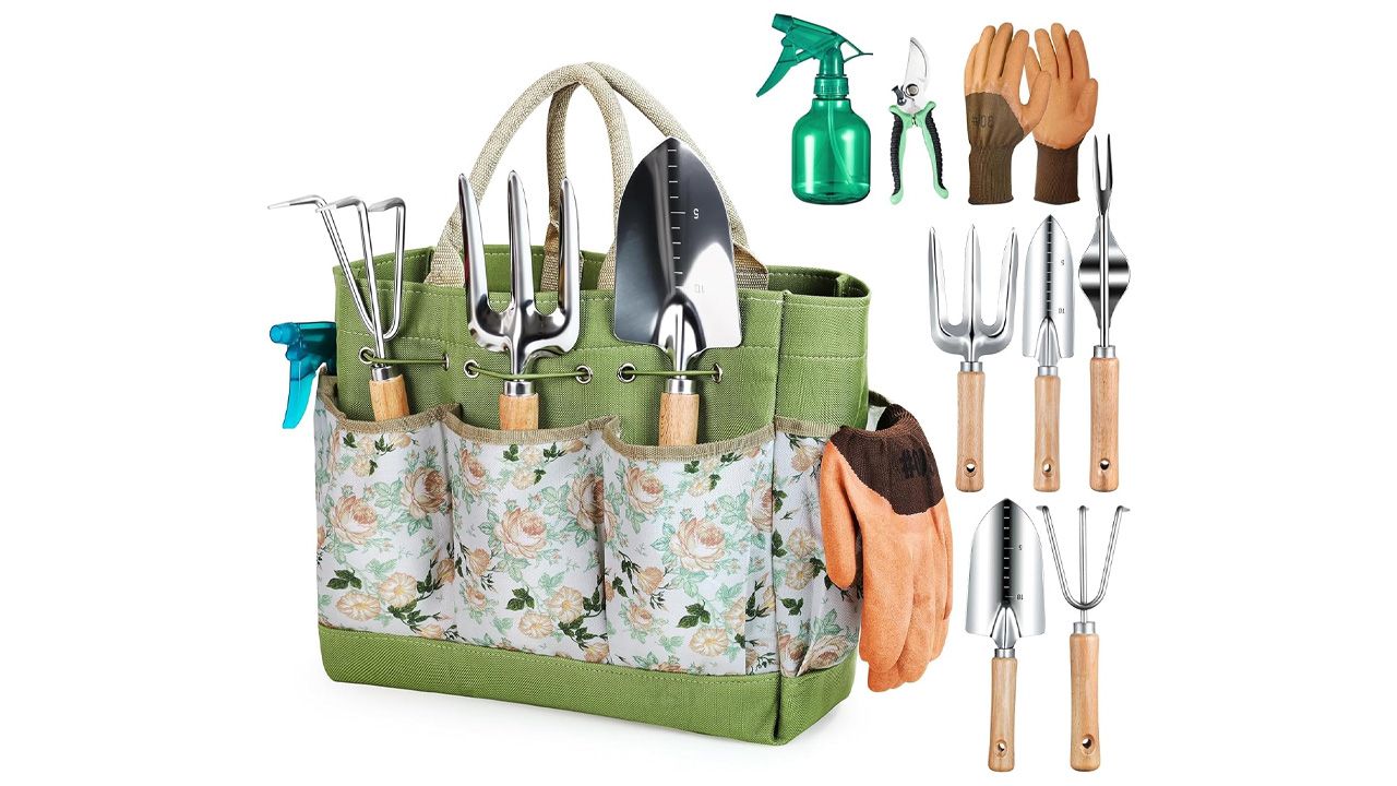 Grandma Hobby Gifts for Valentines Day - Grenebo Garden Tools and Organizer Handbag