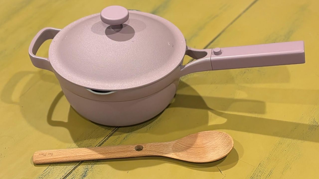 Grandma Hobby Gifts for Valentines Day - Our Place Ceramic Sauce Pan With Lid