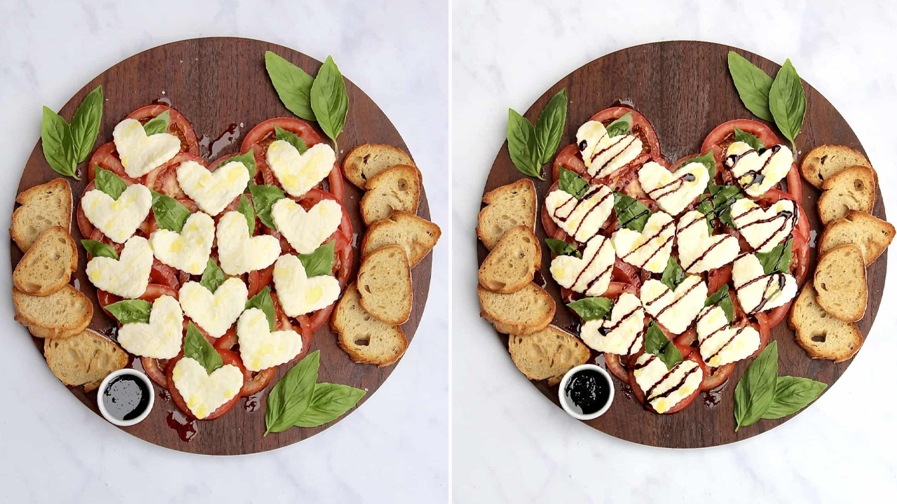 Heart Caprese Salad