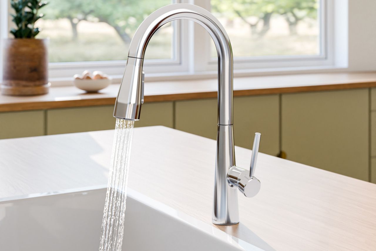 Jema Single Handle Touchless Pull-Down Kitchen Faucet_1