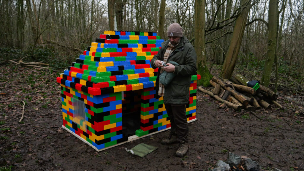 Kent Survival Specialist Builds Real-Life Camping Shelter From LEGO Blocks