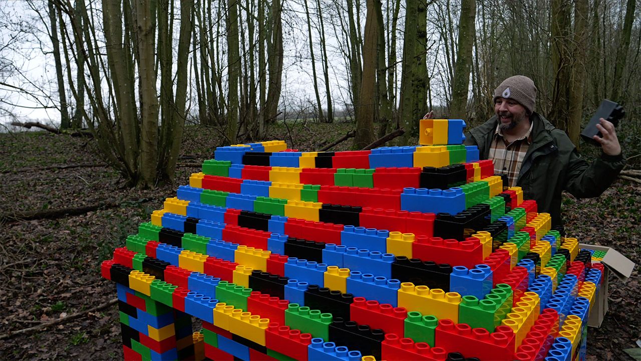 Kent Survival Specialist Builds Real-Life Camping Shelter From LEGO Blocks
