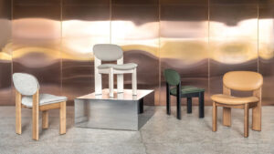 Noom Introduces Archipen Chair Featuring Clean Lines and Flat legs Twisted in Different Directions