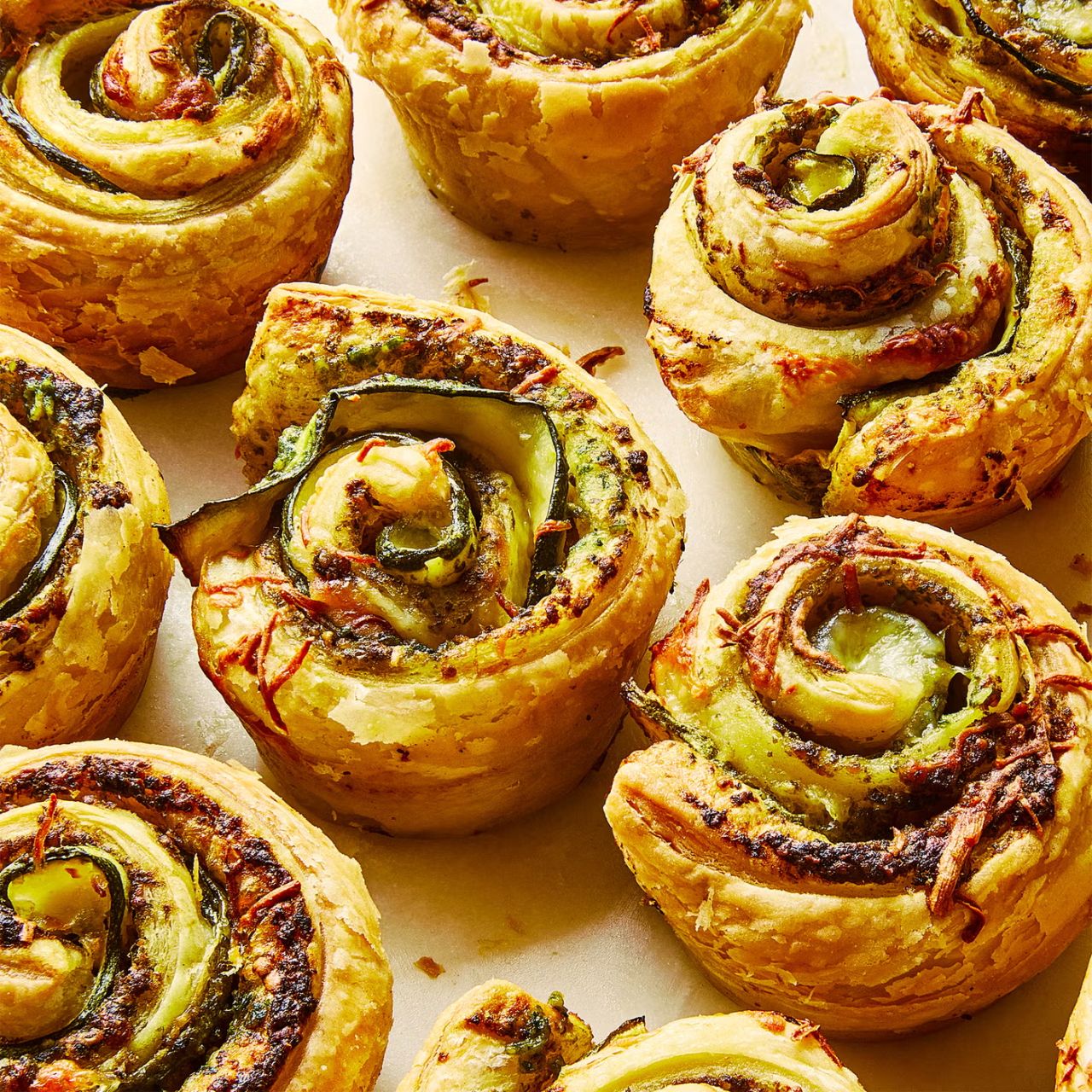 Pesto Zucchini Roses