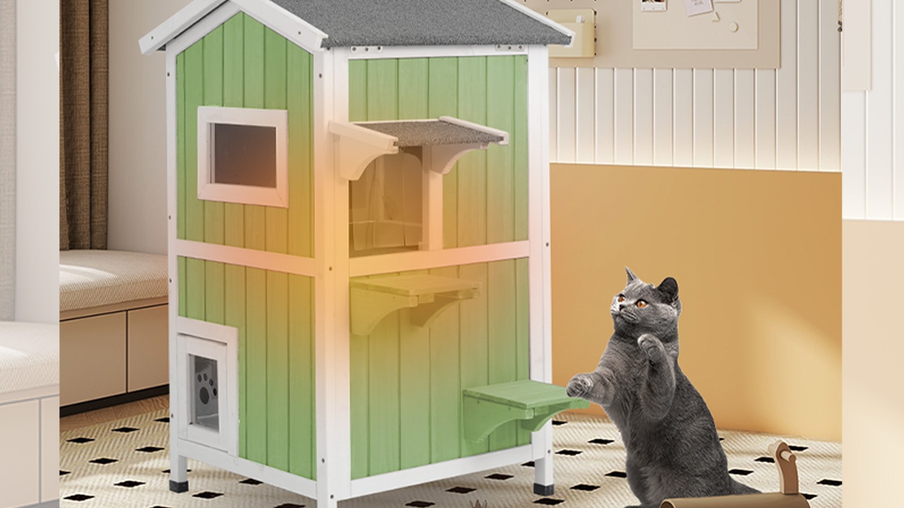 PetsCosset Weatherproof Outdoor Cat Shelter