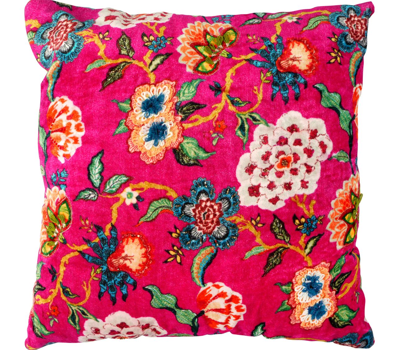 Pink Floral Softline Throw Pillow
