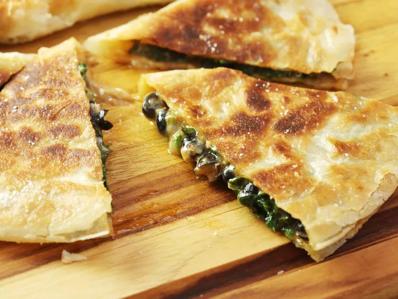 Spinach, Black Bean & Chipotle Quesadilla