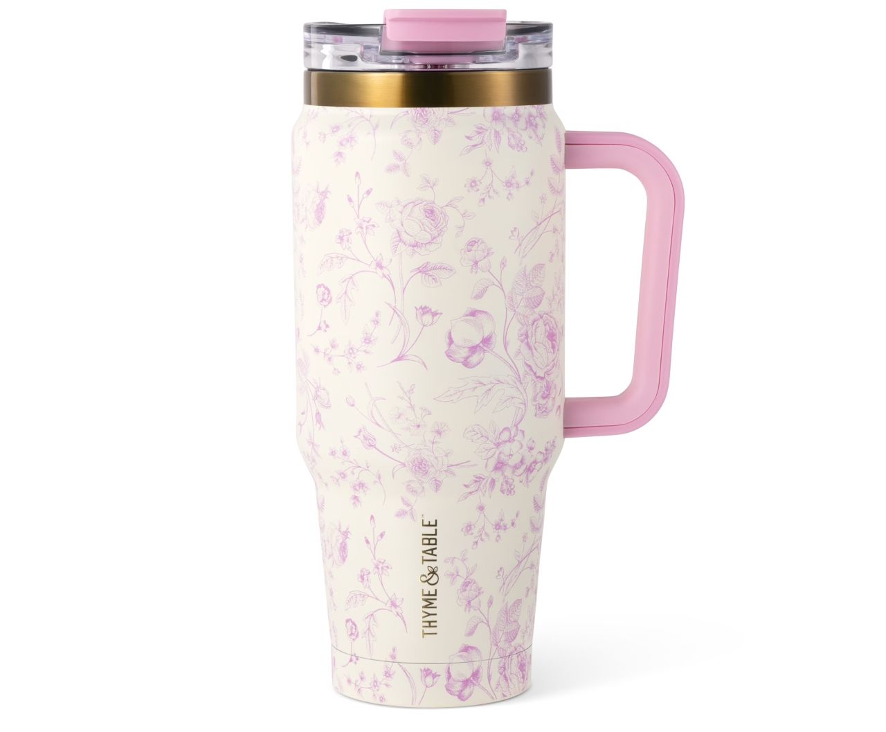 Stainless Steel Luna Tumbler with Handle and Dual Straw Lid