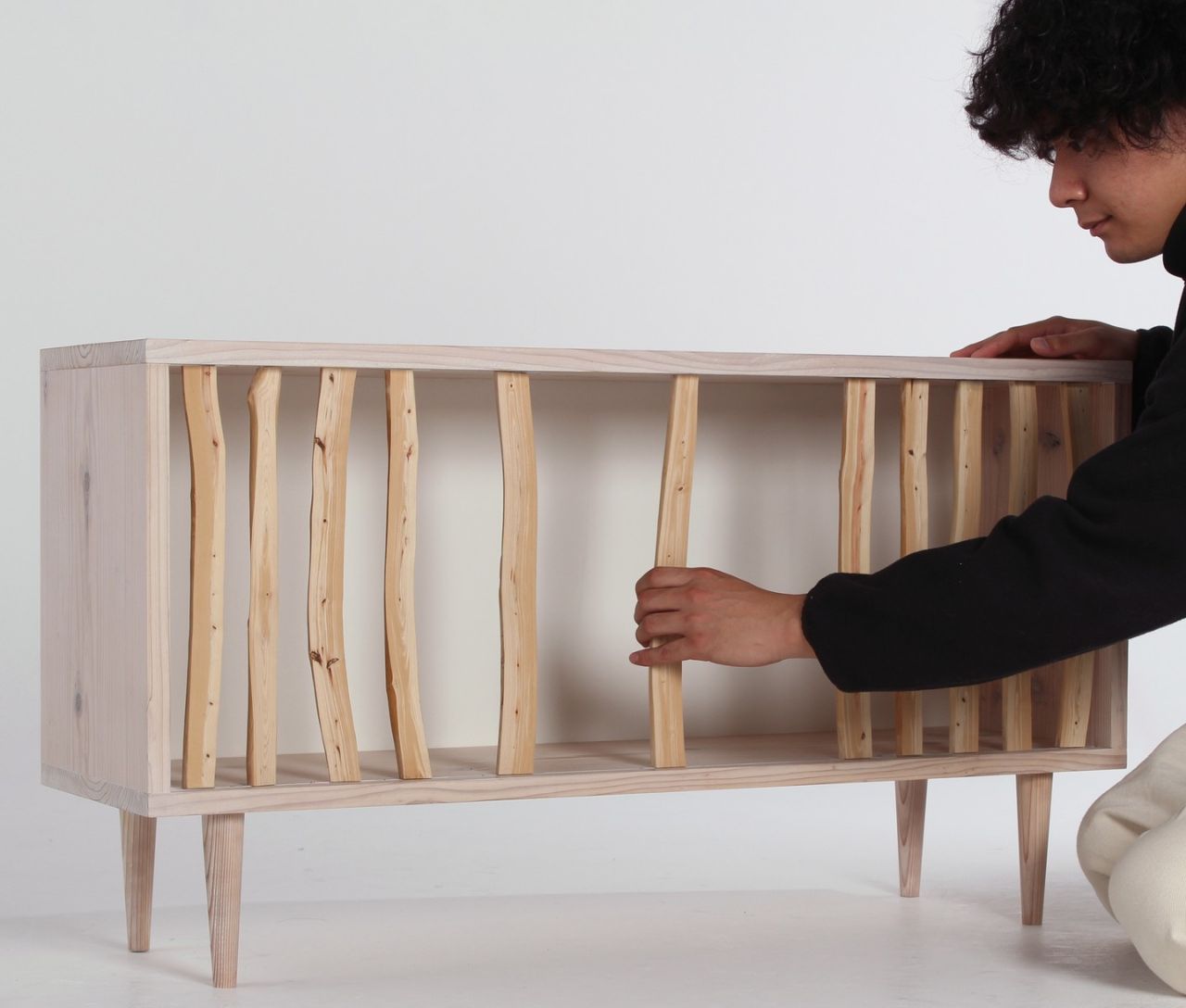 Taishi Sugiura Hayashi Cabinet With Real Cypress Branches Door Frame