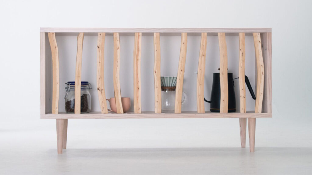 Taishi Sugiura Hayashi Cabinet With Real Cypress Branches Door Frame