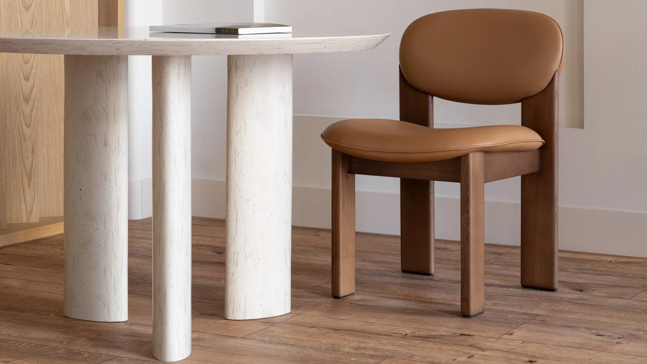 The sculptural chair blends seamlessly with any interior