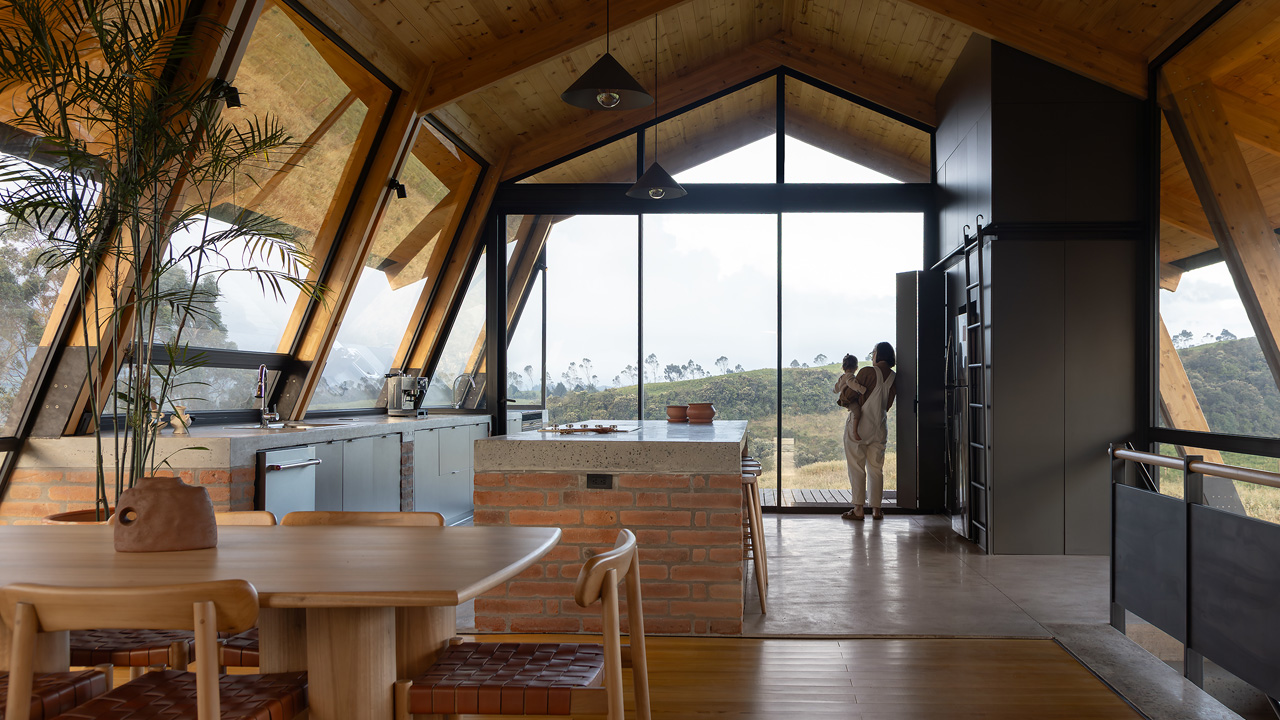 The spacious interior provide breathtaking views of the landscape