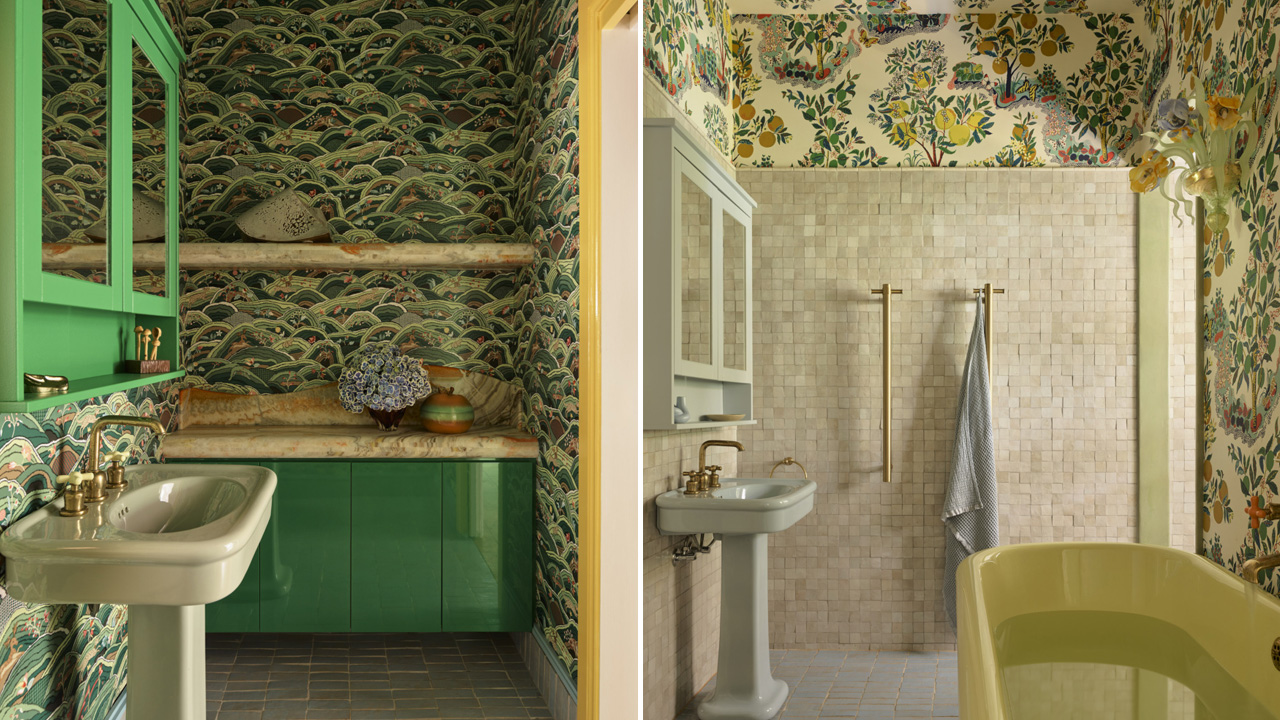 two alternative design and aesthetics of bathroom.