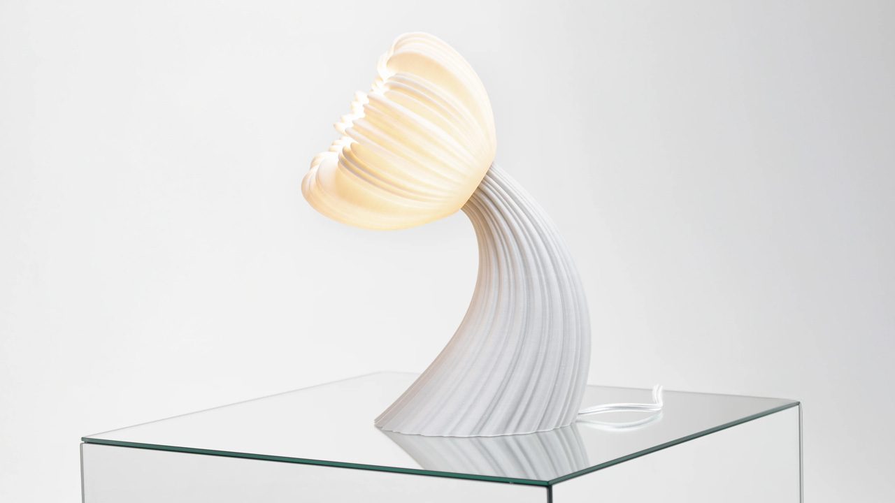 The translucent material diffuses the light from within