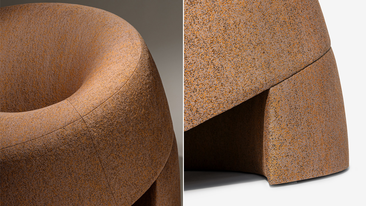 The armchair looks like soft mochi dessert