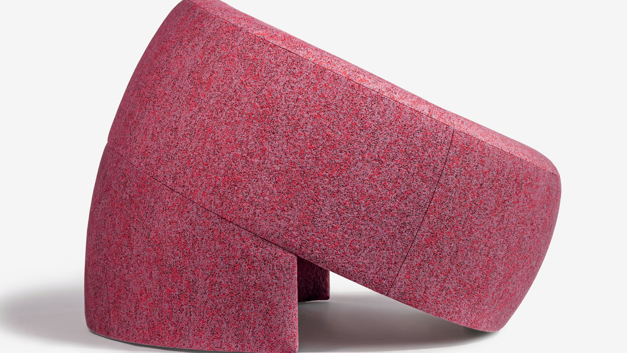 The armchair is available is earthy hues