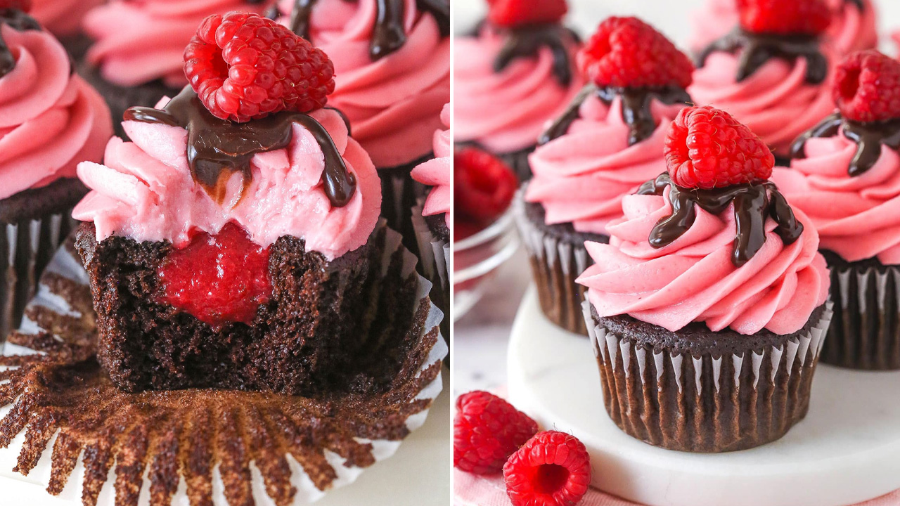 Raspberry Chocolate Cupcakes