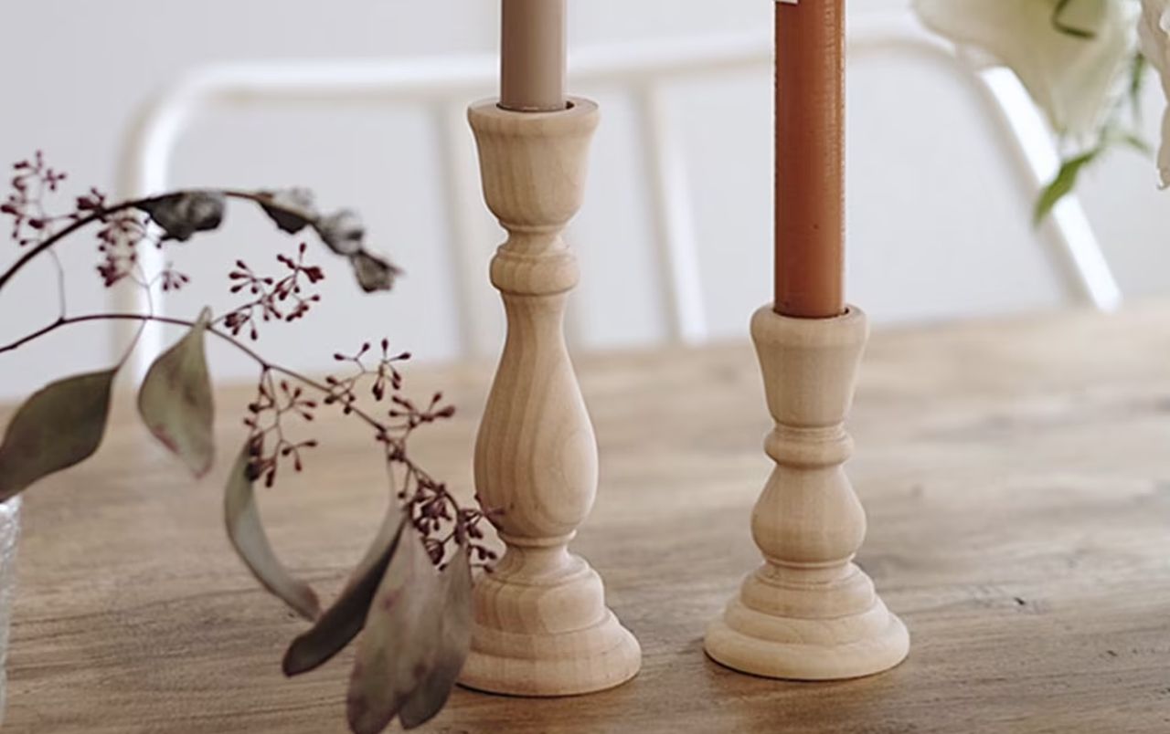 Wood Candlestick Holders