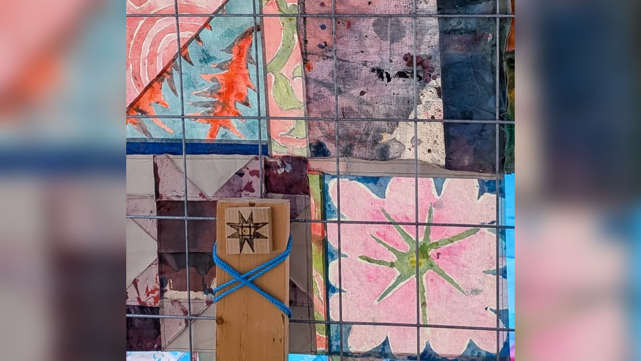 The gorgeous rectangular muslin pieces feature folk-inspired illustration