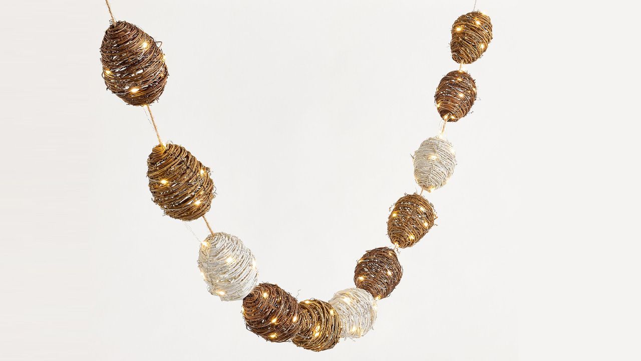 2026 Pottery Barn Easter decoration collection - Grapevine Egg String Light