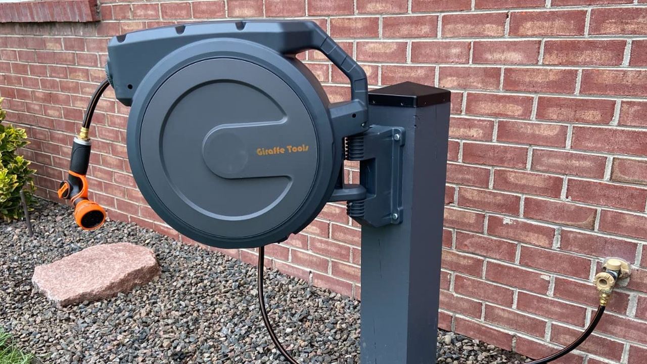 Best gardening equipments to buy - Giraffe Tools Retractable Garden Hose Reel