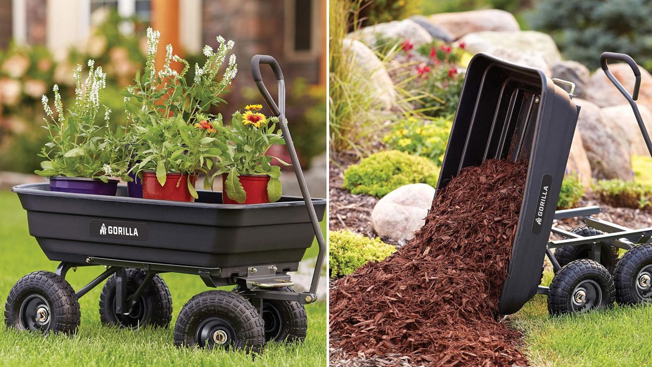 Best gardening equipments to buy - Gorilla Carts Poly Garden Dump Cart