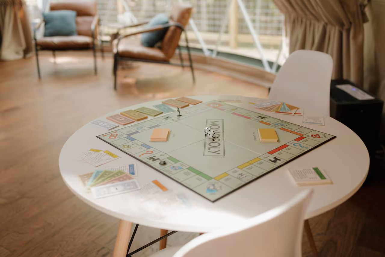 Bluestone Glamping Dome_Interior_Board Games