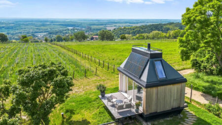 Cabin Devín has Folding Terraces to Reveal Glass Doors That Bring Outdoors In Cabin Devín by Archekta studio and Ark-Shelter Features Folding Terraces to Reveal Glass Door to Bring Outdoors In