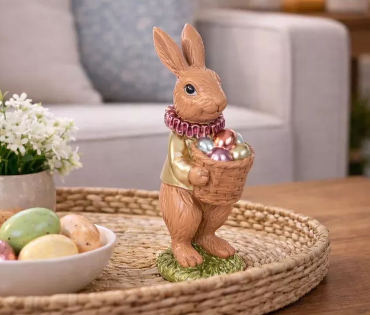Chocolate Polyresin Easter Rabbit