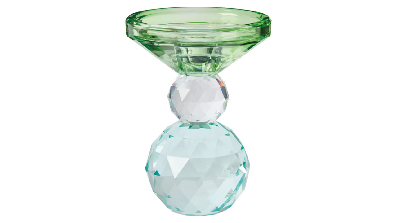 Cut Glass Candle Holder