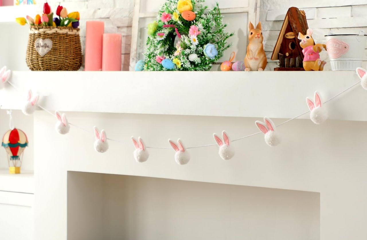 Cute Cotton Thread Bunny Garland
