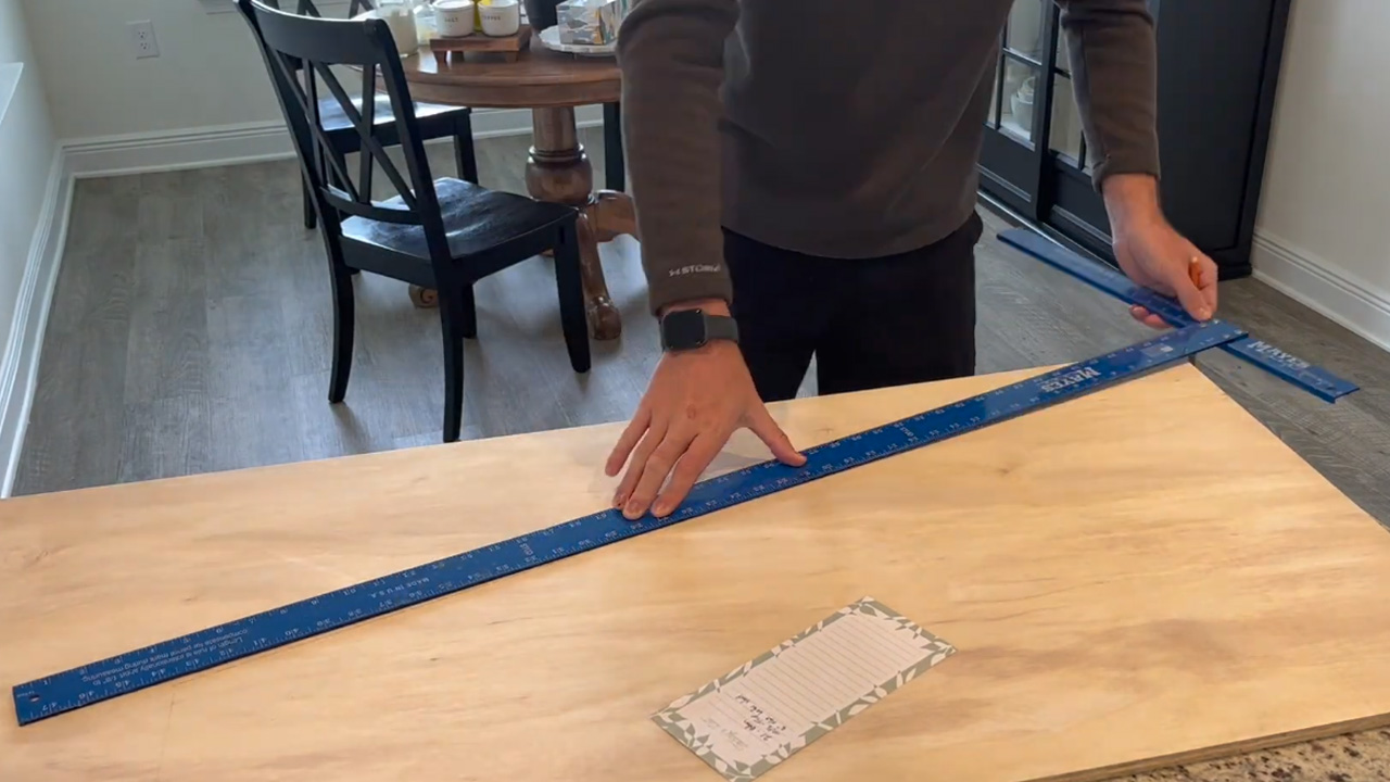 Measure the vent hood and draw its side panels