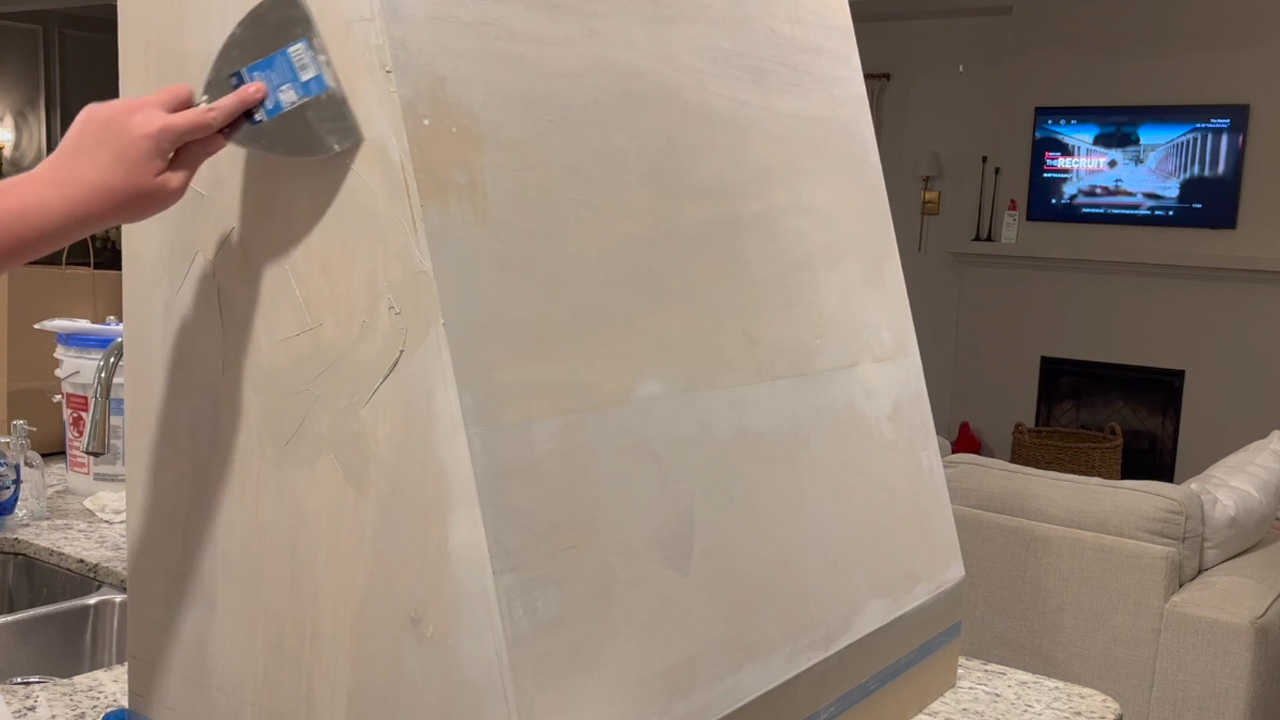 Apply primer and roman clay finish