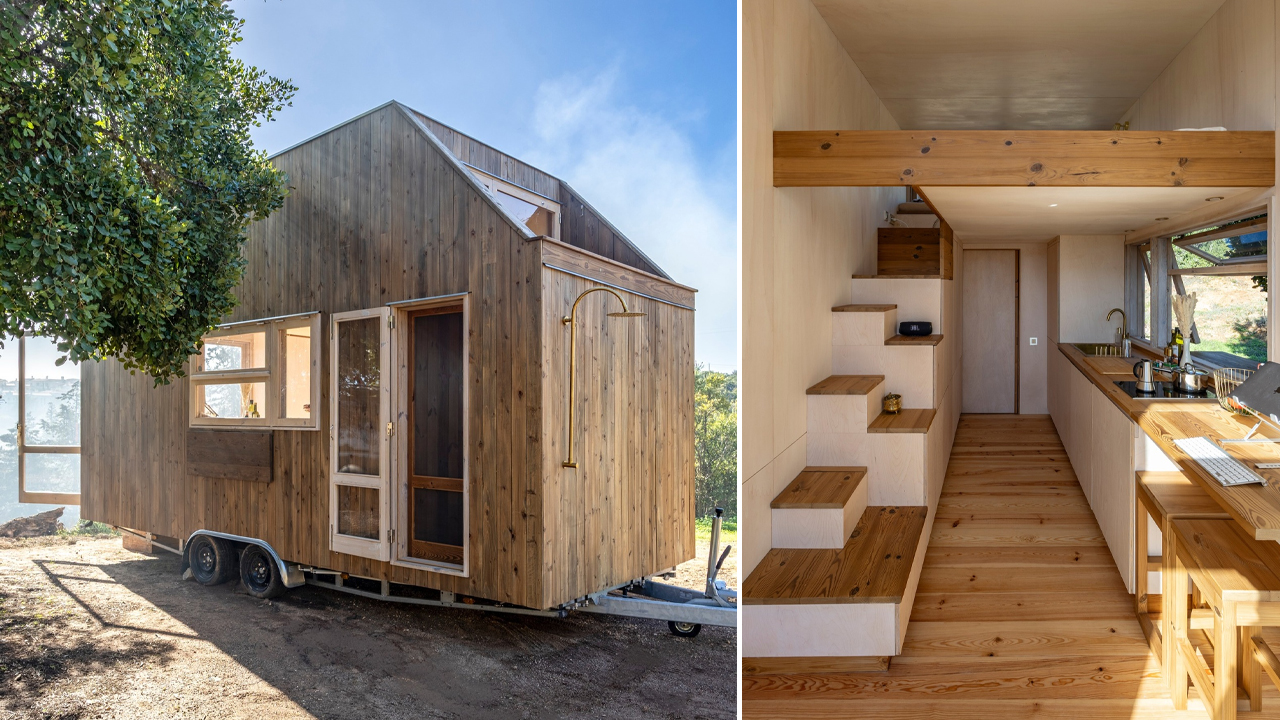 Duna Tiny House with outdoor shower