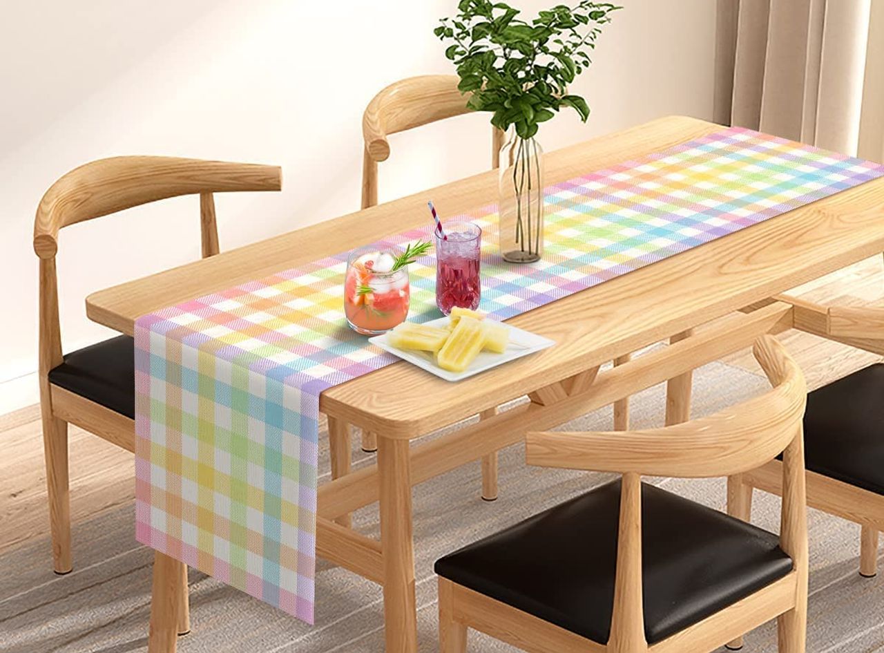 Easter Buffalo Plaid Check Table Runner