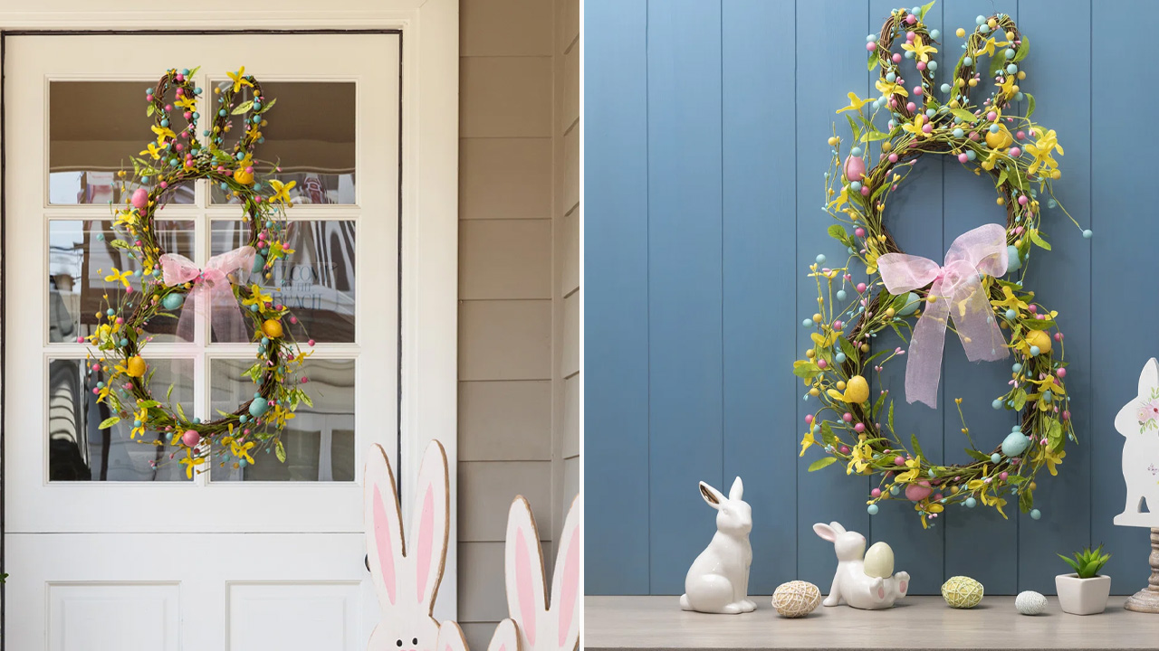 Easter Bunny-Shaped Wreath
