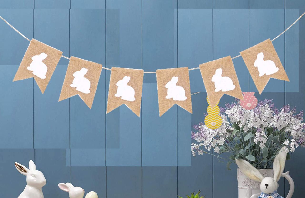 Easter Burlap Banner