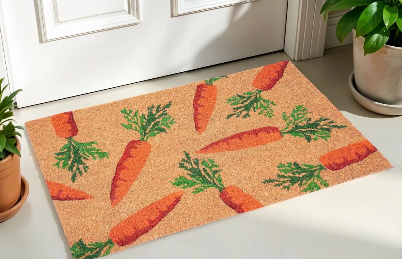 Easter Carrots Coir Outdoor Door Mat
