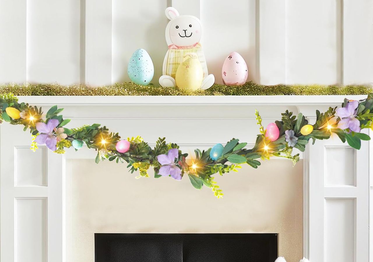 Easter Egg Garland with Lights