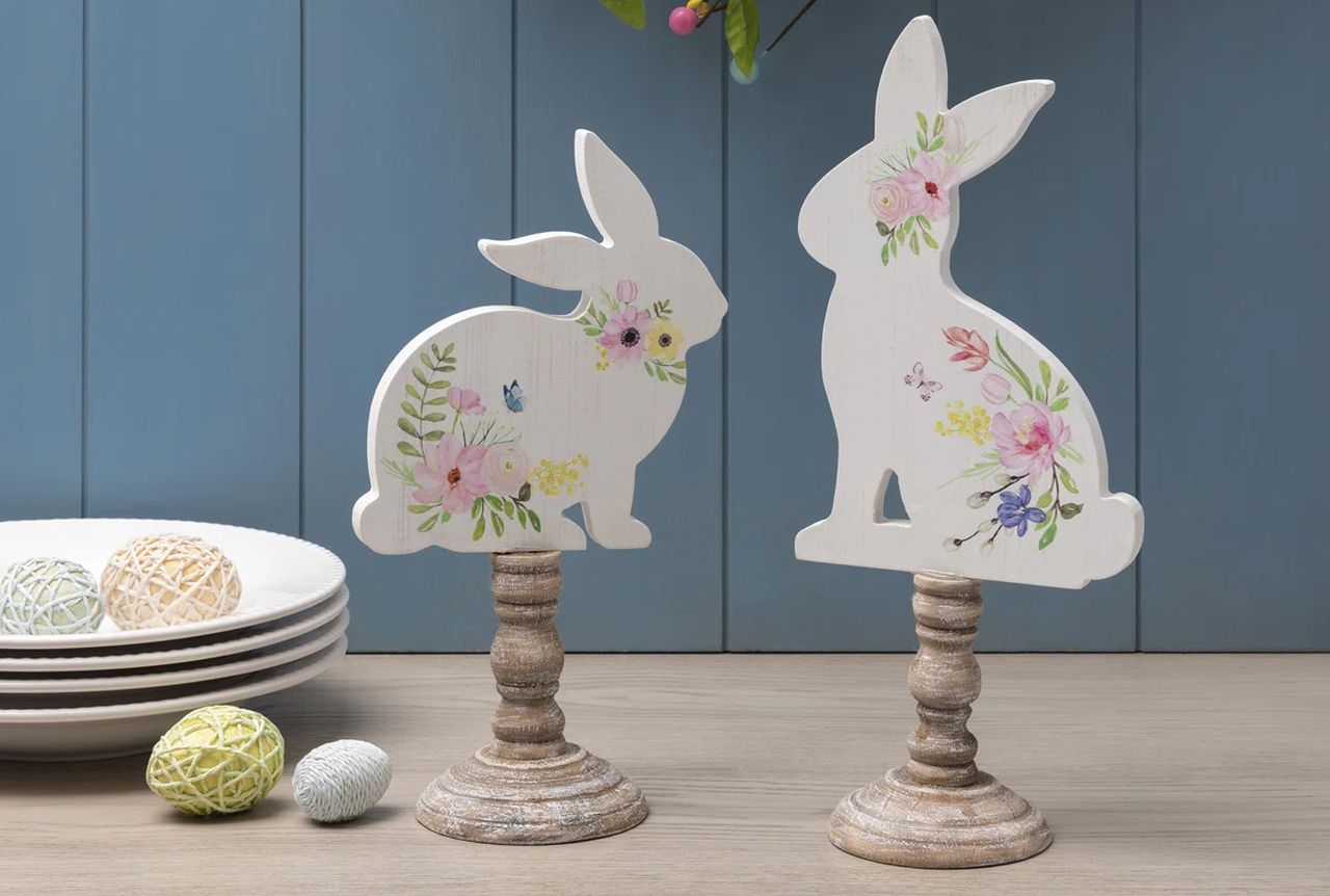 Easter Wooden Bunny Table Décor
