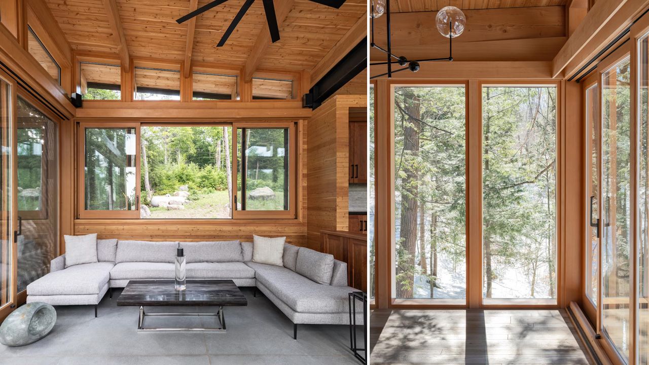 Heated Rivalry Cottage Available on Airbnb - expansive glazing