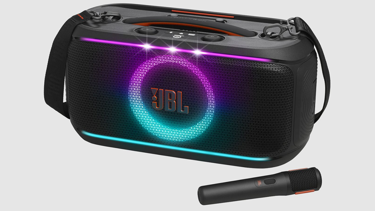 JBL PartyBox On‑The‑Go 2 Plus Speaker Uses EasySing Wireless Mic With AI Vocal Removal for Easy Karaoke