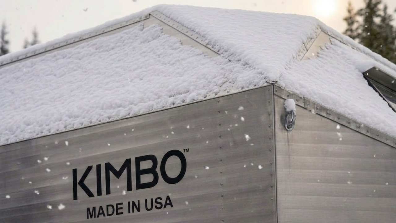 Kimbo 8 Aluminum Truck Camper - all-weather use even in snow