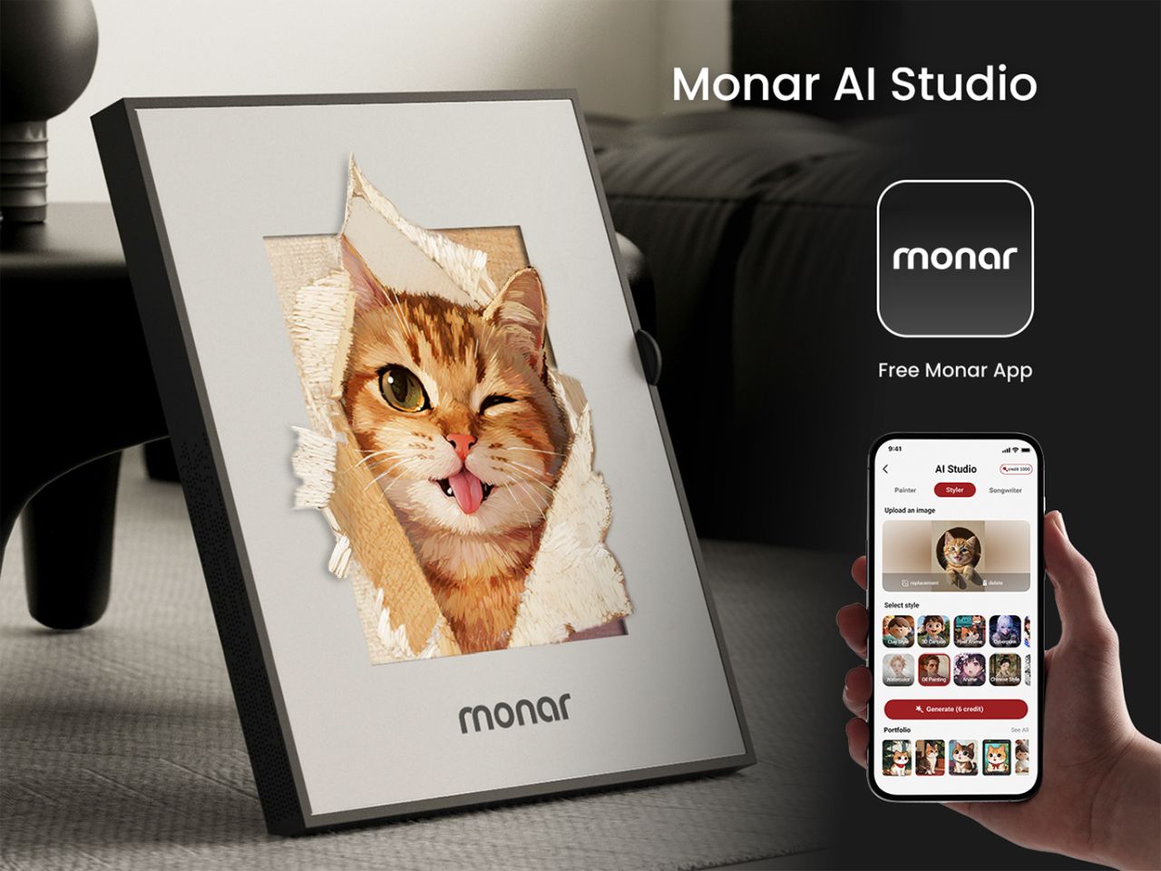 Monar Canvas Speaker Doubles as Digital Wall Frame