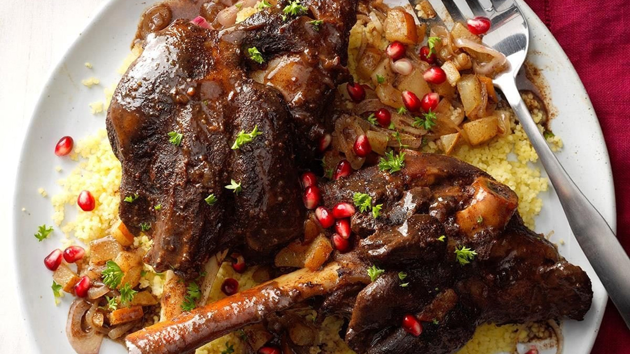 Pear and Pomegranate Lamb Tagine