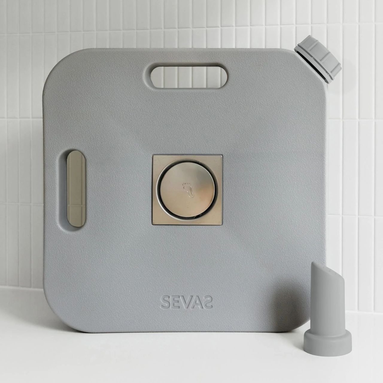 SEVAS Shower Water Catcher is Space-Saving and Convenient Alternative to Buckets