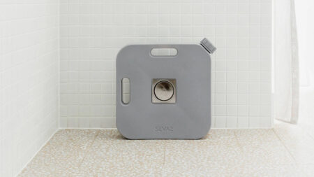 SEVAS Shower Water Catcher is Space-Saving and Convenient Alternative to Buckets