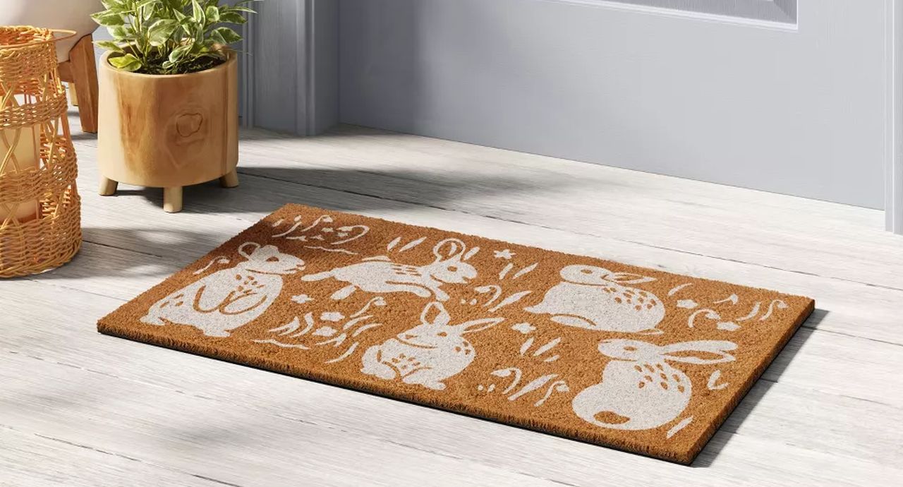 Spring Bunnies Coir Doormat