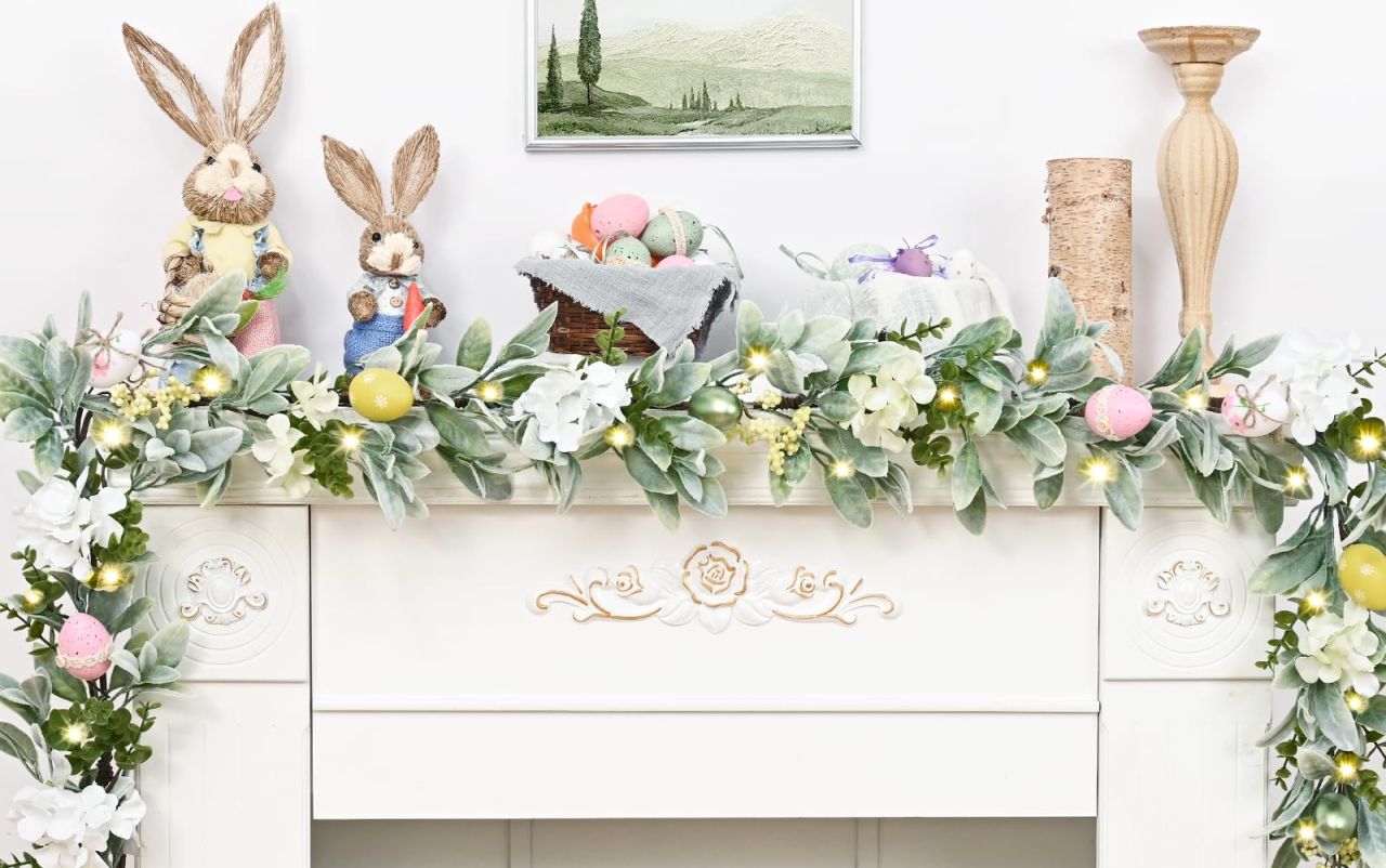Spring Garland for Mantel
